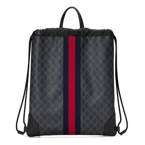 gucci mens small backpack|Gucci drawstring backpack for men.